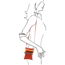 Geantă mică din piele naturală Tuscany Leather, maro, MinicrosS