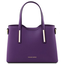 Geanta dama din piele violet Tuscany Leather, Olimpia mica