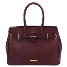 Geanta dama piele naturala, Tuscany Leather, TL Bag bordo