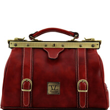 Geanta doctor din piele rosie Tuscany Leather, Monalisa