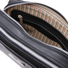 Geanta cosmetice din piele neagra Tuscany Leather, Igor