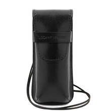 Etui ochelari piele neagra Tuscany Leather