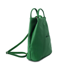 Rucsacel dama din piele verde Tuscany Leather, Shanghai