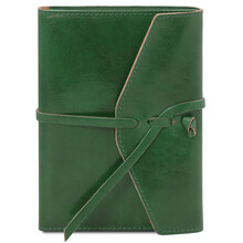 Agenda piele naturala verde, Tuscany Leather