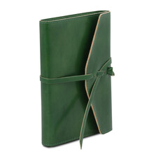 Agenda piele naturala verde, Tuscany Leather