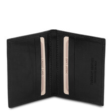 Portcard din piele neagra, Tuscany Leather, ExclusiveS