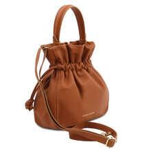 Geanta dama piele coniac Tuscany Leather, TL Bag Soft