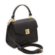 Geanta dama din piele neagra, Tuscany Leather, mica
