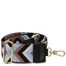 Curea de umar din textil, Tuscany LeatherS,  albastru deschis