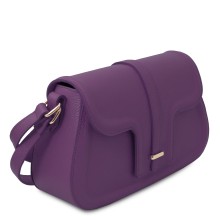 Geanta dama din piele naturala violet Tuscany Leather