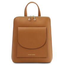 Rucsacel dama piele naturala coniac, TL Small