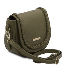 Geanta dama din piele naturala verde inchis TL Bag