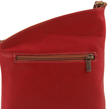 Geanta unisex Tuscany Leather din piele naturala rosu aprins TL Bag