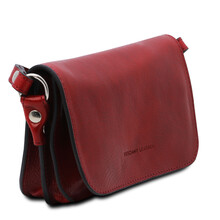 Geanta piele naturala dama Tuscany Leather, rosie, Carmen