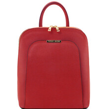 Rucsac dama din piele naturala Tuscany Leather, rosu