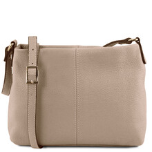 Geanta dama din piele naturala Tuscany Leather, grej
