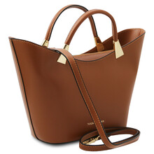 Geanta dama din piele naturala TL Bag, coniac