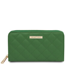 Portofel dama din piele verde, Tuscany Leather, Penelope