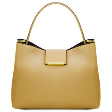 Geanta dama din piele naturala galbena, TL Clio