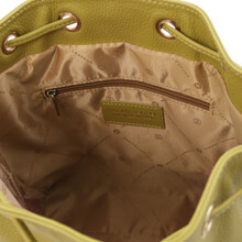 TL Bag Soft leather bucket bag Green