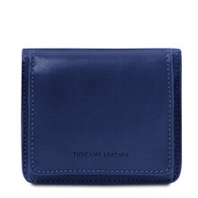 Portofel dama din piele naturala albastra  Tuscany Leather