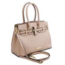 Geanta dama piele naturala bej, Tuscany Leather, TL Bag