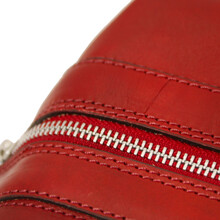 Jacob Leather toilet bag Red
