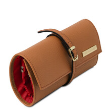 Etui piele cognac pentru bijuterii Tuscany Leather