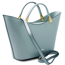 Geanta dama din piele naturala TL Bag, albastru deschis