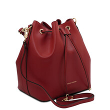 Geanta dama de mana Tuscany Leather din piele rosie Vittoria