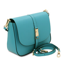 Geantă damă din piele turcoaz, Tuscany Leather, NausicaS