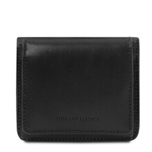 Portofel dama din piele naturala neagra Tuscany Leather