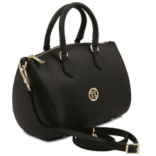 Geanta dama piele naturala neagra TL Layla