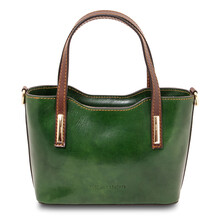 Geanta dama din piele naturala verde TL Amelia