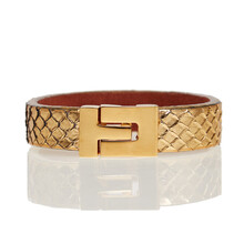 Bratara_unicat_piele_piton_Gold_Auriu_Karine_PT111103G_1