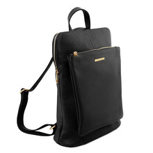 Rucsac dama din piele naturala Tuscany Leather, negru