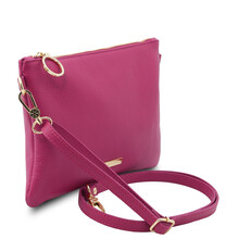 Plic dama din piele naturala fucsia, Tuscany Leather, TL Bag Soft