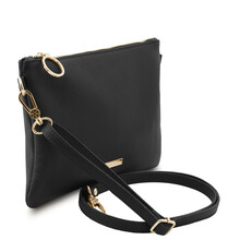 Plic dama din piele naturala neagra, Tuscany Leather, TL Bag Soft