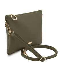 Plic dama din piele naturala verde inchis, Tuscany Leather, TL Bag Soft