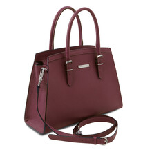 Geanta dama piele naturala bordo, Tuscany Leather, TL Bag