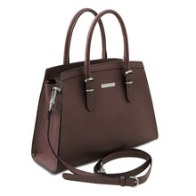 Geanta dama piele naturala cafenie, Tuscany Leather, TL Bag