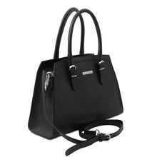 Geanta dama piele naturala neagra, Tuscany Leather, TL Bag