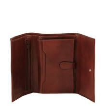 Portofel dama din piele naturala Tuscany Leather, maro