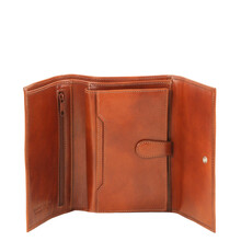 Portofel dama Tuscany Leather din piele honey