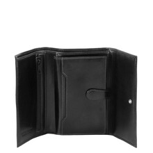 Portofel dama Tuscany Leather din piele negru