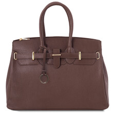 Geanta dama din piele naturala Tuscany Leather, cafenie, TL Bag