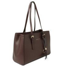 Geanta dama din piele naturala cafenie, Tuscany Leather, TL Bag