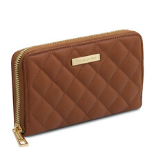 Portofel dama din piele coniac, Tuscany Leather, Penelope