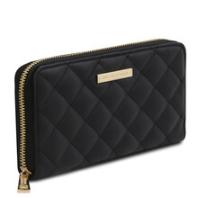 Portofel dama din piele neagra, Tuscany Leather, Penelope