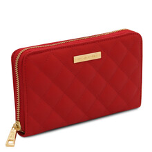 Portofel dama din piele rosu aprins, Tuscany Leather, Penelope